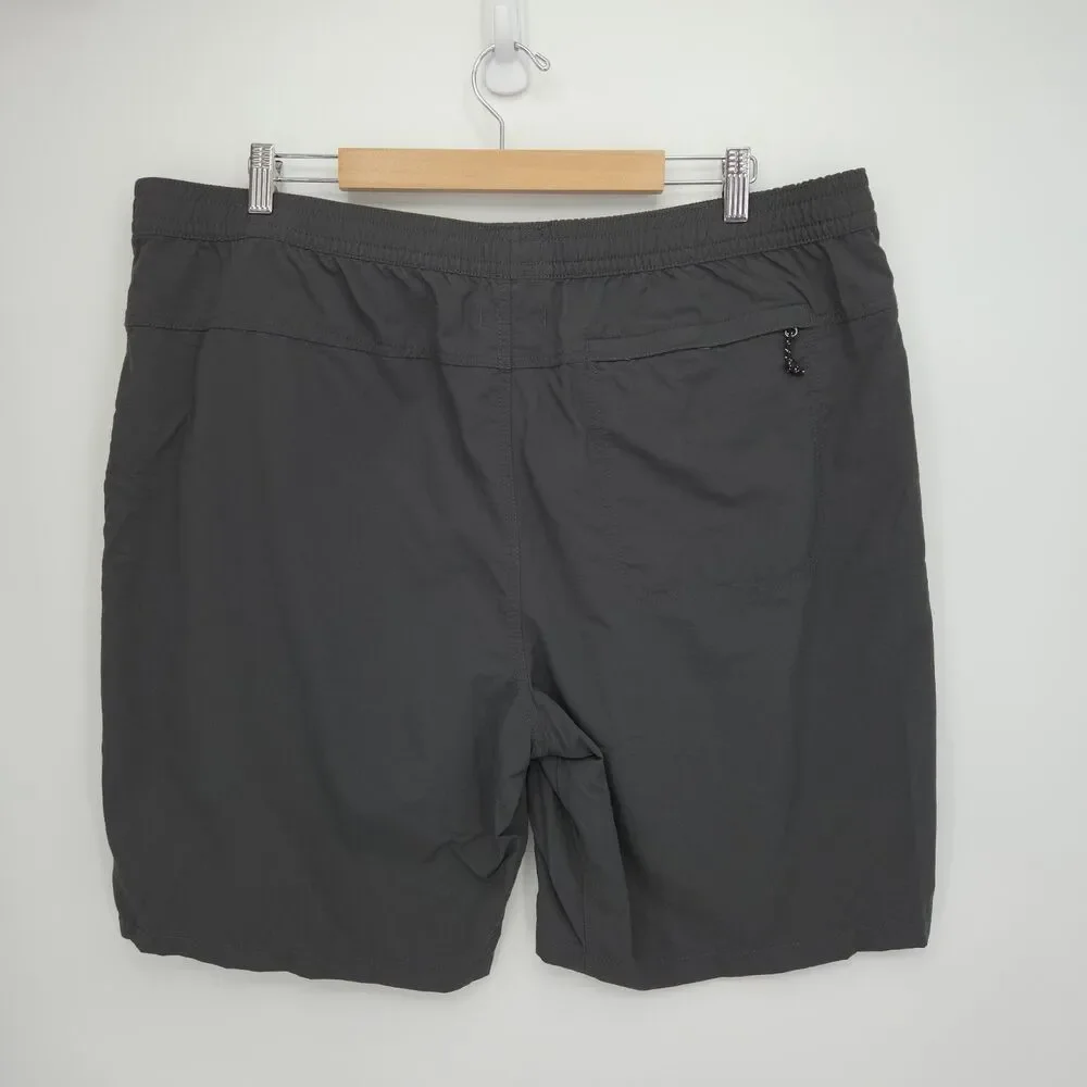 The North Face Mens Pull-On Adventure Shorts Dark Gray Size XXL Nylon Quick Dry